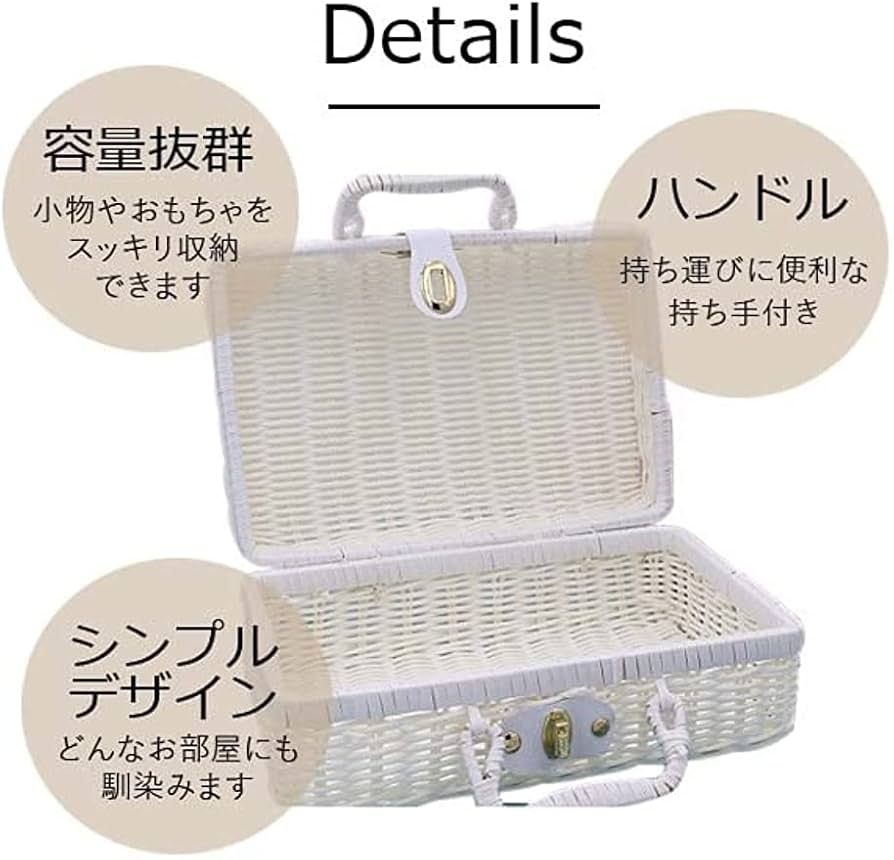 ラタンの収納トランク トランクバスケット ピクニックバスケット かご 籐 ラタン 収納