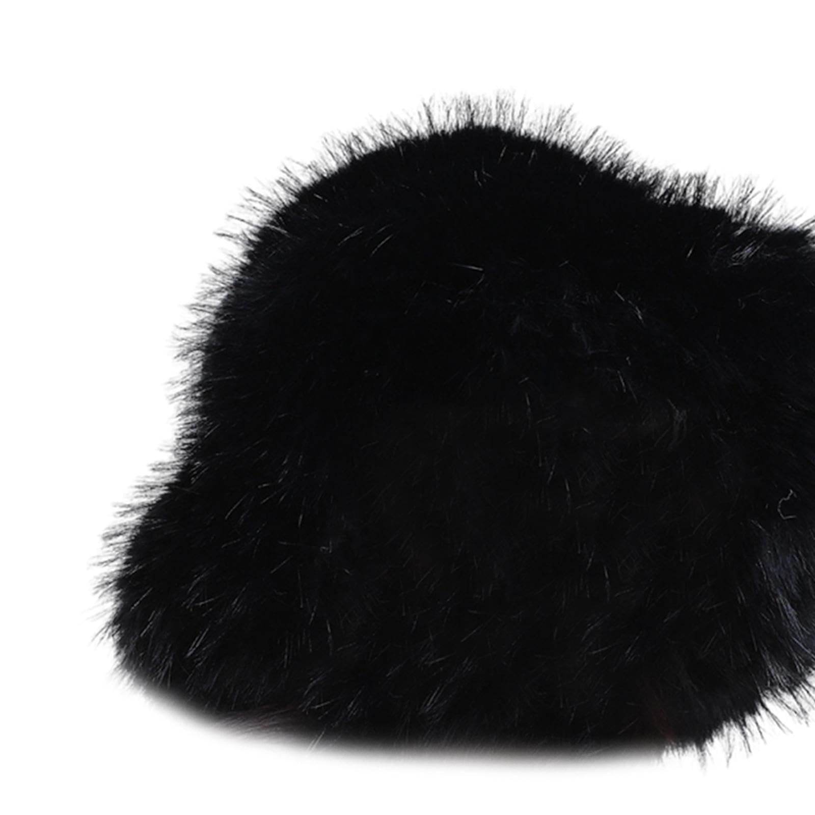 Cappello Invernale Donna Secchiello Pelliccia Sintetica Morbida Accessorio Testa Caldo Tendenza Moda Adatto per Eventi Sociali Viaggi Look Casual, Stile G