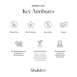 Shaklee - Herb-Lax Gentle Laxative - Herbal Blend with Senna Leaf for Digestive Health & Regularity - Occasional Constipation Support- Enhanced Proprietary Formula - 240 Tablets