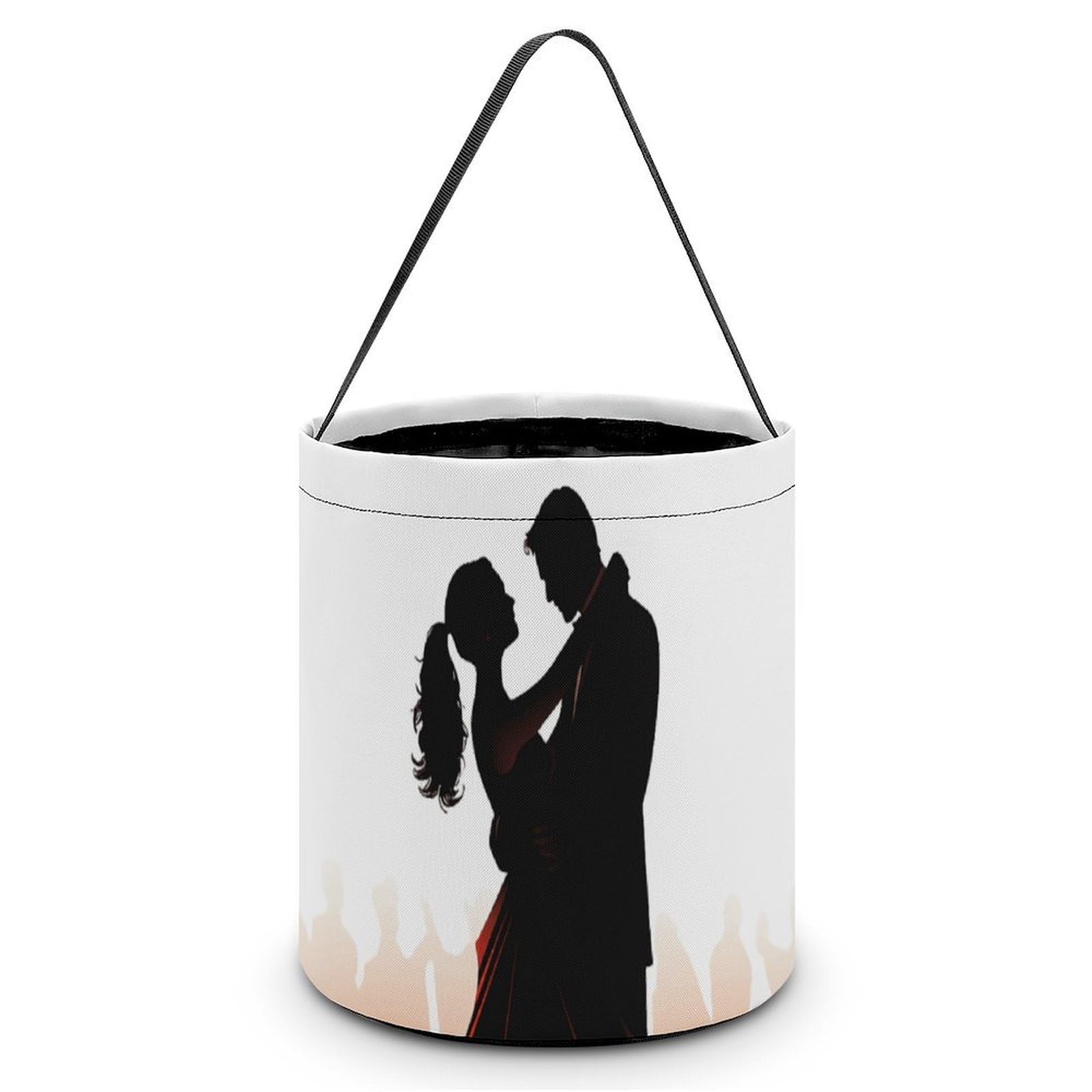 JTREHY Ballroom Dance Candy Basket Hand-held Portable Candy Basket Collapsible Reusable Candys Bags Trick Or Treat Bags Party Festival Gift Bucket