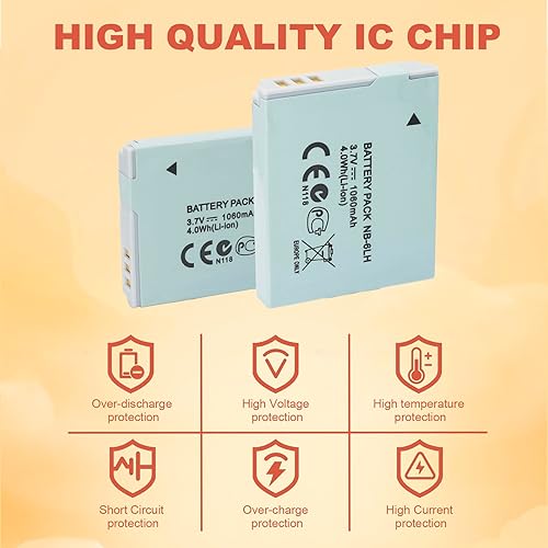 Miniatura 4 de Moilaom NB-6L NB-6LH - Batería para Canon Powershot SX740SX530SX420ELPH y D10D30 Series