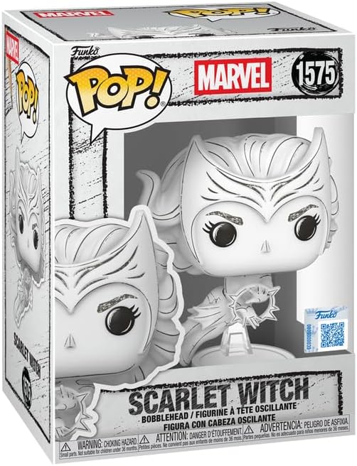 Funko POP! Marvel Scarlet Witch Exclusive Sketched Deco Vinyl Figure, #1975, 3.8 Inches