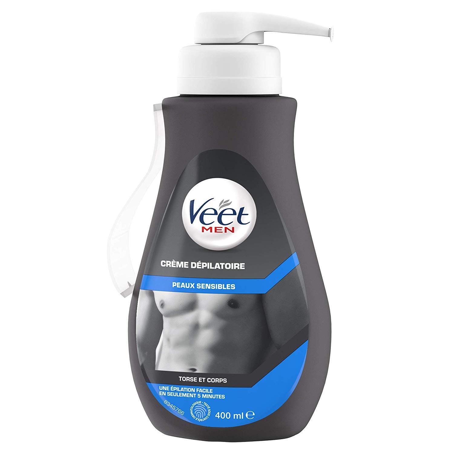 VEET Crème Dépilatoire Homme - Peaux Sensibles - 400 ml - Lot de 6