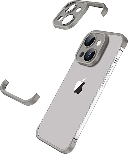 Miniatura 1 de Losin Funda compatible con iPhone 15, diseño sin bordes, protección de lente de cámara, delgada, ligera, de silicona suave, sin marco, a prueba de