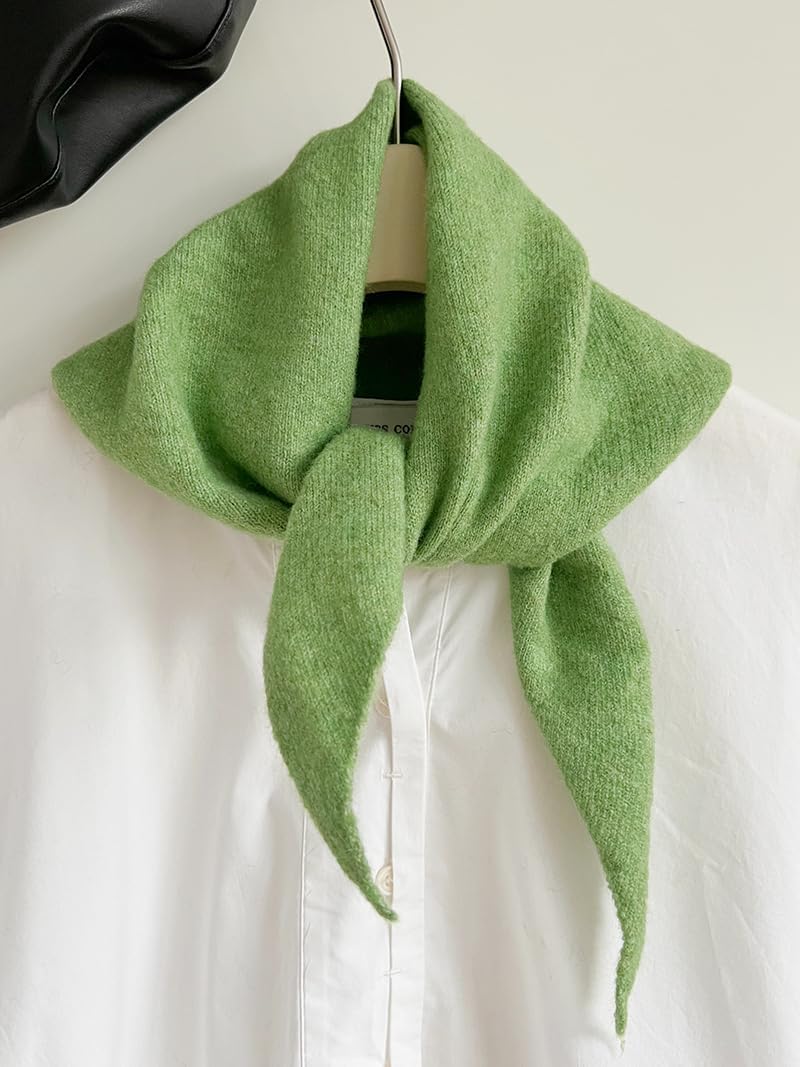 Knit Triangle Scarf for Women Knitted Head Scarf Y2k Bandana Fisherman Downtown Girl Aesthetic Accessories - Image 2