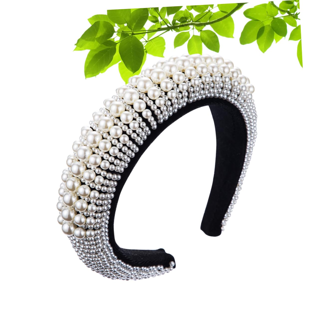 Beavorty 3piezas Diadema De Perlas Artificiales Ancha y Cómoda Accesorio De Moda Para Día Día y Ocasiones Especiales