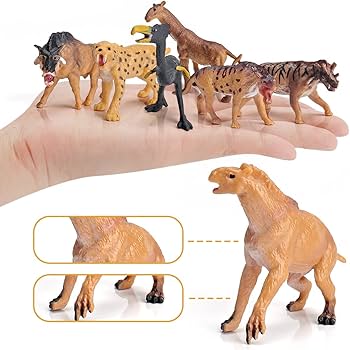 Amazon.co.jp: ミニ先史時代の哺乳類動物おもちゃセット 12個 動物