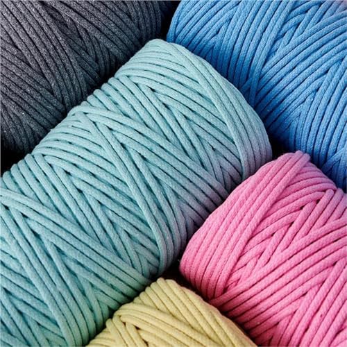 Cordon algodon trenzado de 7mm con estructura de 8 hilos resistente de 10 metros color rosered 3
