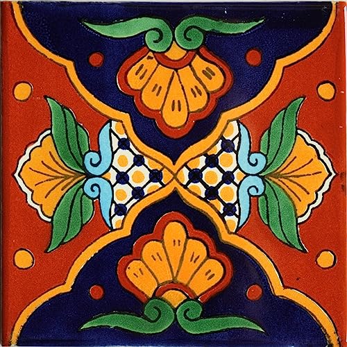4.2x4.2 9 pcs Tutuaca Talavera Mexican Tile