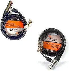 Kit 2 Cadeados Corrente Trava Antifurto Bike, Estepe, Portão Aço Inoxidável Duas Chaves 1,2m