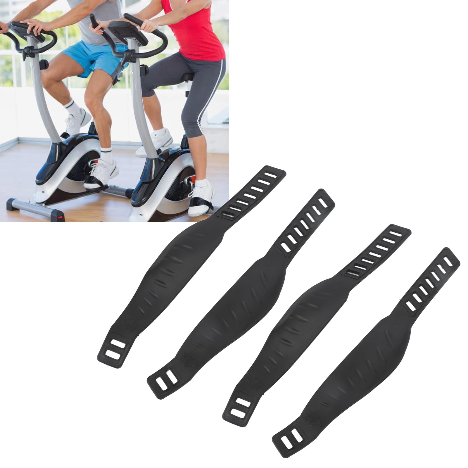 2 Paires De Sangles De Pédale De Vélo D'exercice élargies Pour Vélo