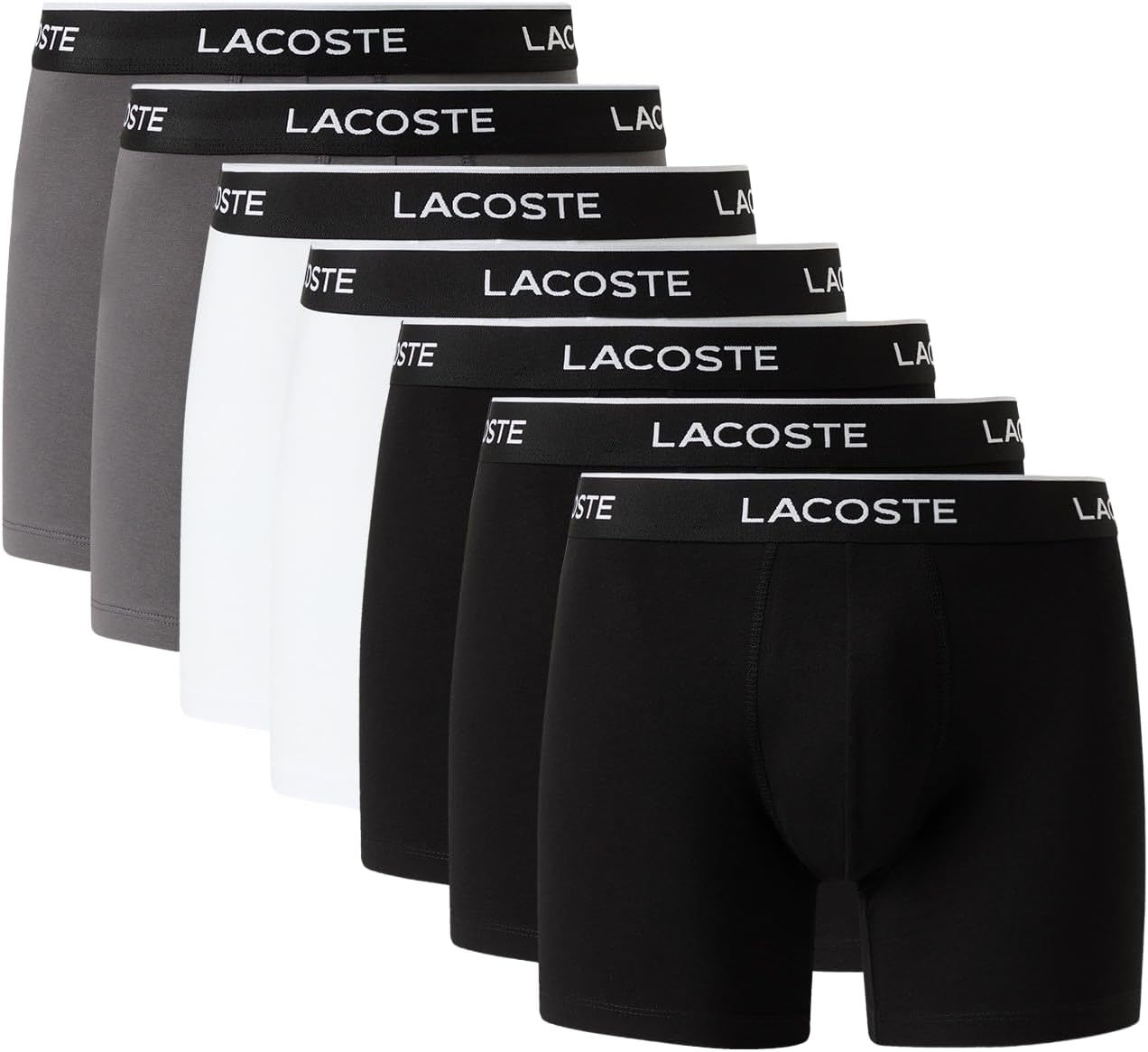 Lacoste Men's Cotton Stretch Essentials Boxer Briefs, 7-pack
