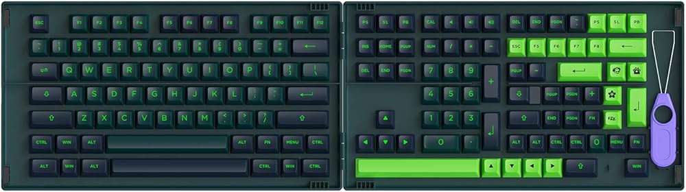 Akko Wave 226-Key ASA Profile PBT Double-Shot Full Keycap Set for