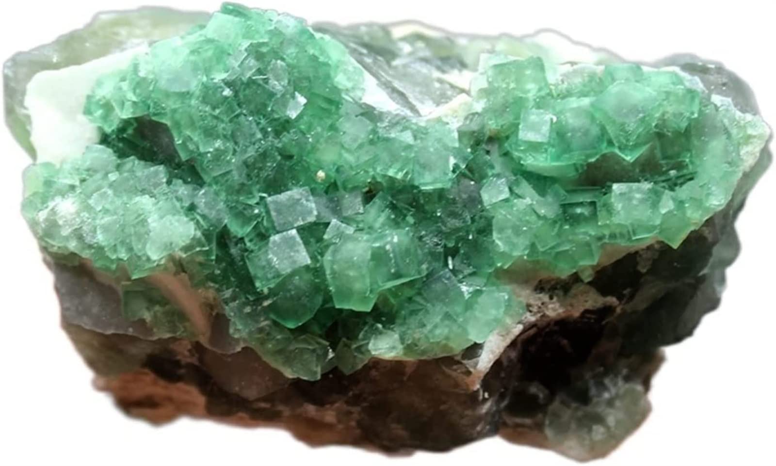 Cristal de guérison en fluorite verte 277g, cadeau bien-être unique