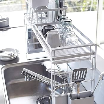 Amazon.co.jp: 山崎実業(Yamazaki) シンク上 伸縮 システムラック