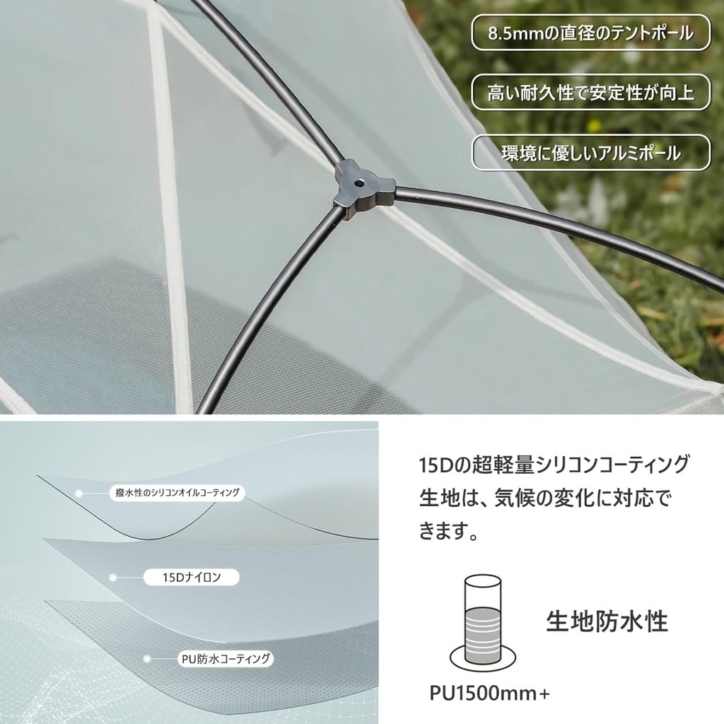 Amazon.co.jp: Naturehike テント 2人用 ドームテント 超軽量 1.82kg
