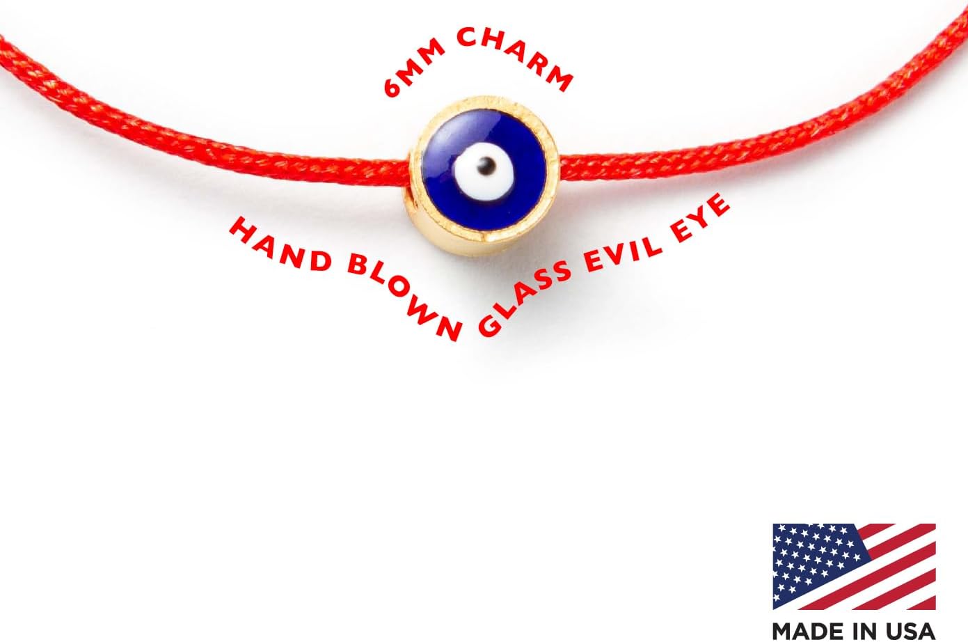NAZ COLLECTION - Dainty Enamel Evil Eye Bracelet - Friendship Bracelet - String Evil Eye Jewelry Mexican Bracelet Mal De Ojo Turco - Protection Bracelet - Luck Amulet for Women, Men, Family & Friends