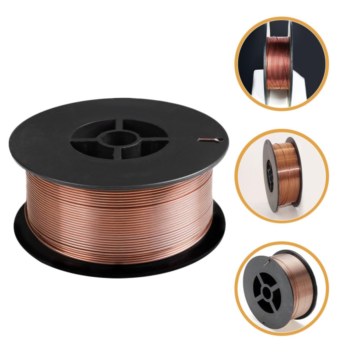 jojofuny Alambre de Soldadura sin Gas de Acero al Carbono de 0.8mm Núcleo Fundente para Tanques y Fabricación Alto Rendimiento y Penetración Estable