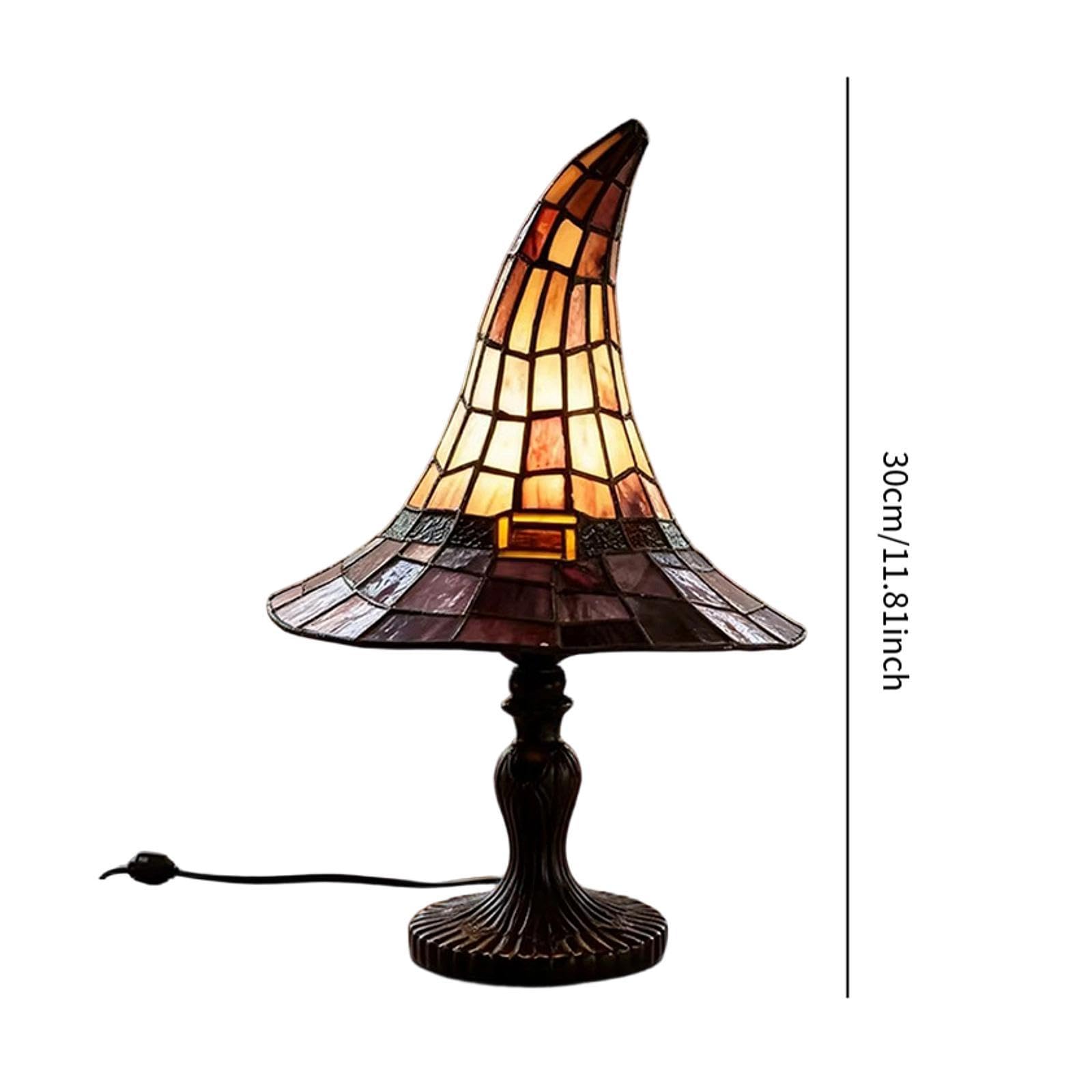 Milageto Lampada a Forma di Cappello da Strega, Realizzata a Mano e Riutilizzabile, Ideale per la Decorazione della casa, per Donne, Come Accessorio, Altezza 30 Cm