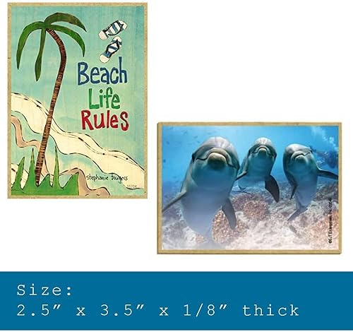 Miniatura 2 de SJT ENTERPRISES, INC. Pitbull  Lo único que un perro necesita más que amor es darle  Imán de madera para nevera  Artista Dean Russo  Fabricado en