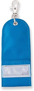 アスカ リール付き目隠しキーケース KCV01B ブルー 反射板つき