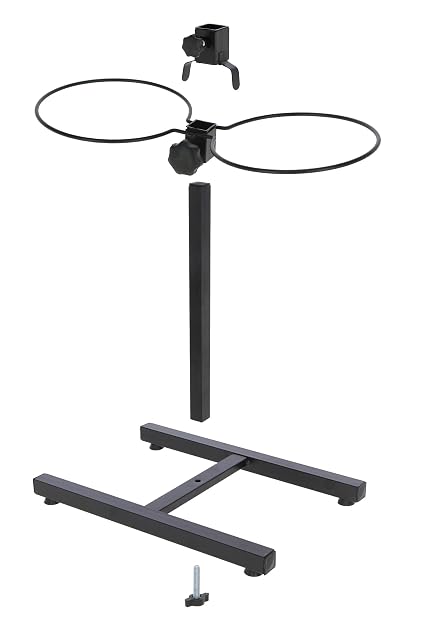 Foto 2 de 7 de Kerbl Pet Barra de alimentación, comedero, negro, 54x27x43 cm, 2 comederos/2800 ml, estructura de acero