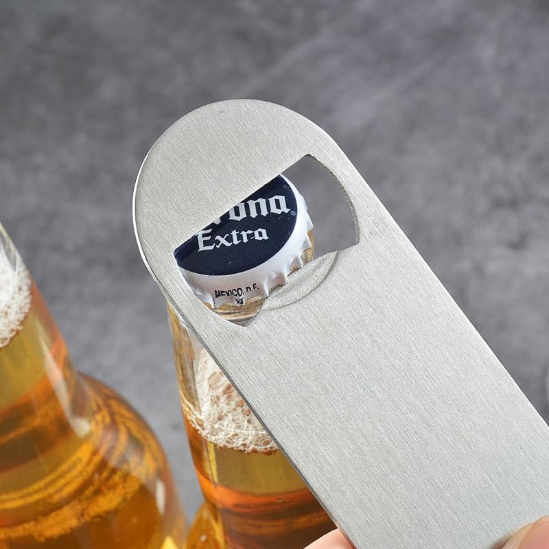 50 Pack Custom Bottle Openers in Bulk Personalized Party Favors Silver Bottle Opener with Logo, Wholesale Stainless Steel Beer Corkscrews - Perfect for Wedding Birthday Party Bottle Opener Gifts