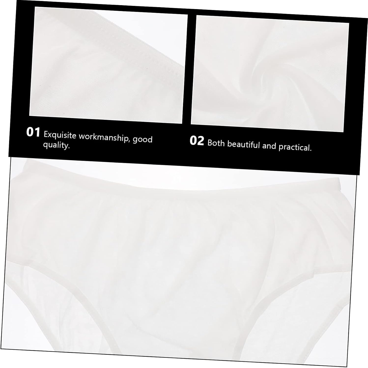 4pcs Disposable Women Postpartum Underwear Breathable Cotton Panties for Nursing Travel-friendly Confinement Pants White Xxl