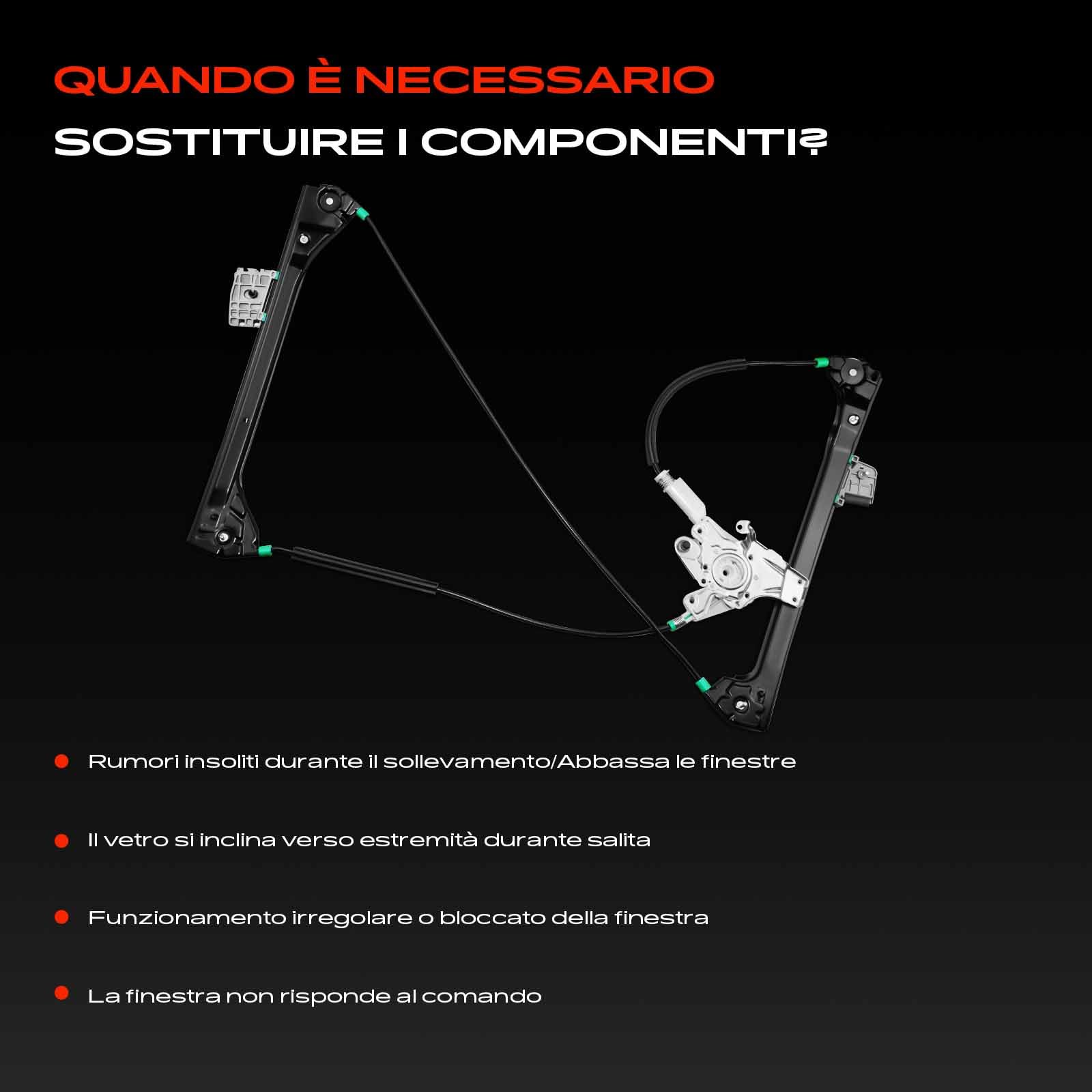 Frankberg Alzacristallo Meccanismo alzacristallo Elettrico senza Motore Anteriore destro senza piastra 2-Porte Compatibile con Serie 3 Cabriolet E46 Serie 3 Coupé E46 Replace# 67628362064