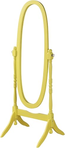 Miniatura 5 de Roundhill Furniture Audi espejo de pie estilo tradicional reina Ana en madera negra