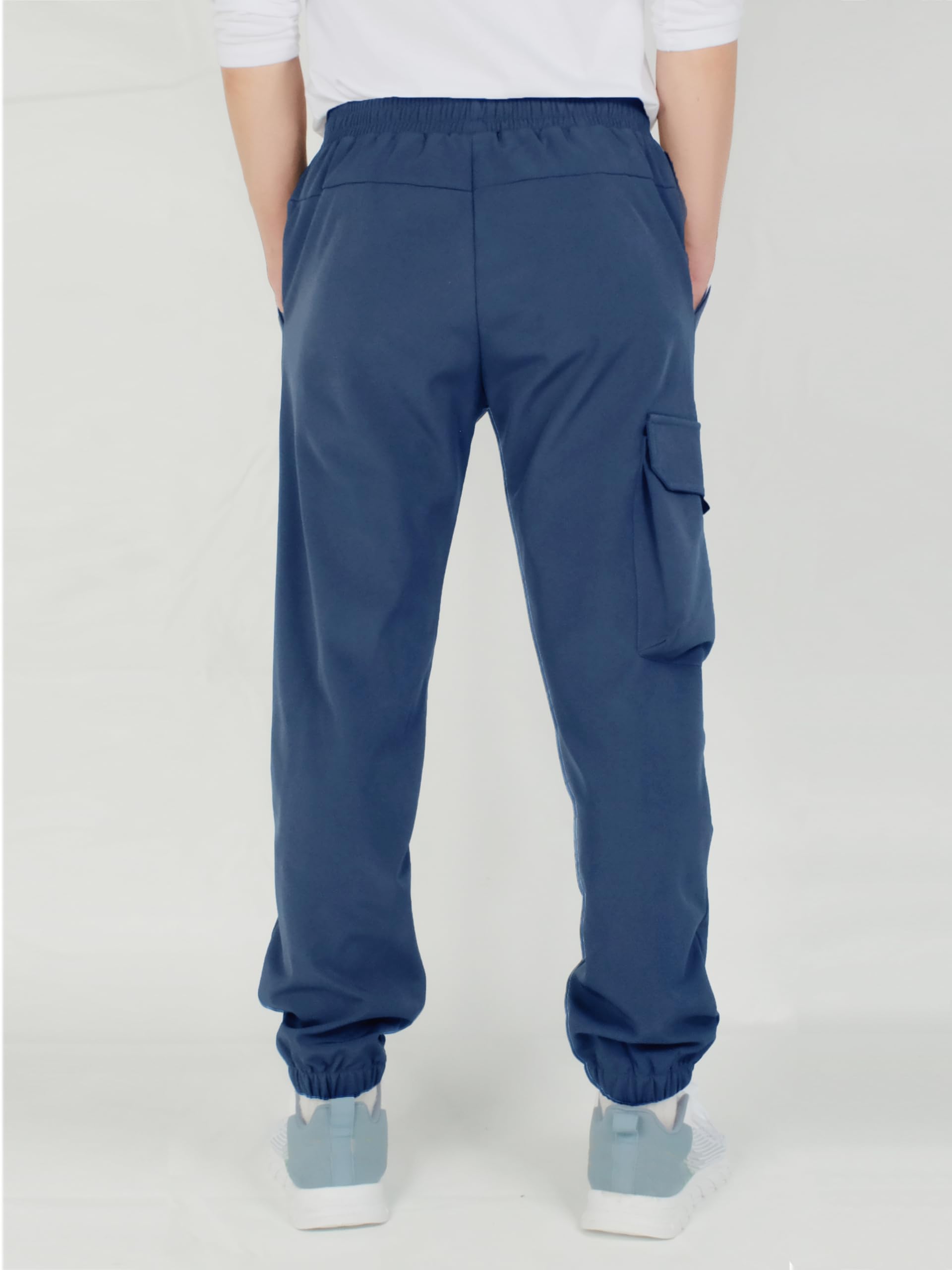 CAMLAKEE Pantalons Imperméables Enfants Softshell Garçons Randonnée en Plein air Pantalon de Jogging Cargo