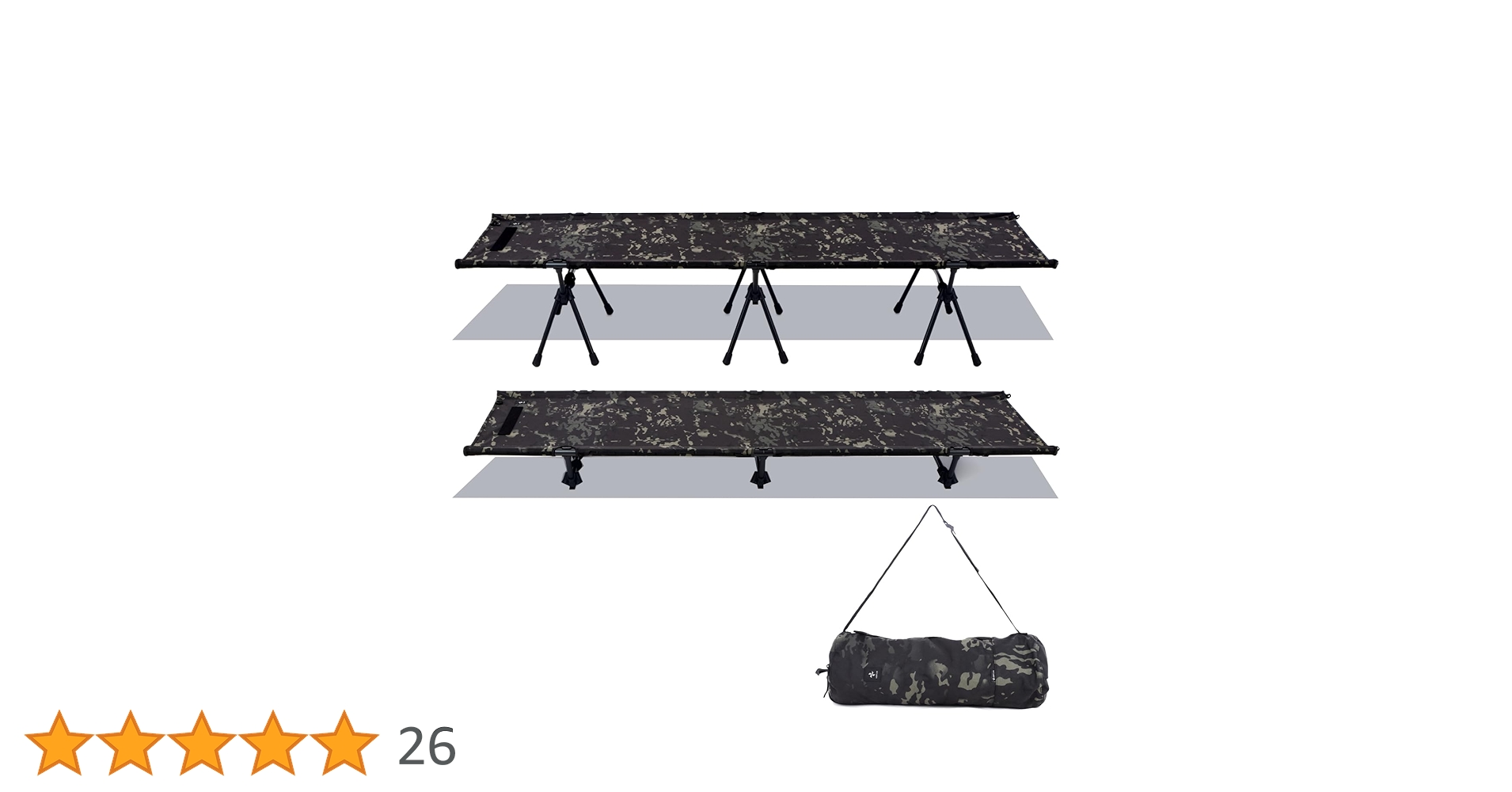 Amazon.co.jp: VENTLAX 2WAY タクティカルコット 1000D 軽量3kg 静音