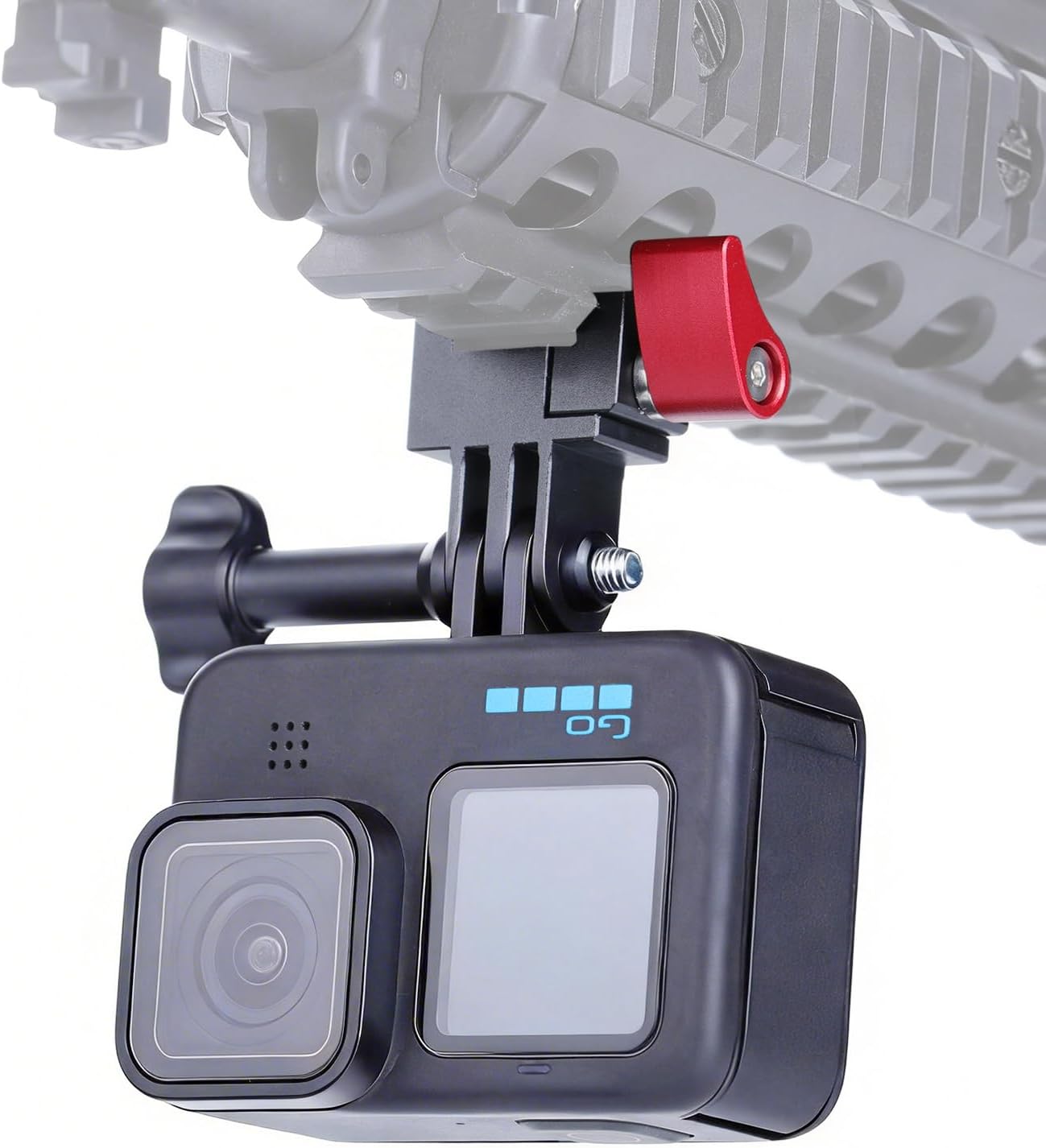 SEASKY GM03 Aluminum Metal Gun/Airsoft Picatinny Rail Mount Holder for Gopro Hero 13/12/11/10/9 DJI Action 6/5/4/3/2 Insta360 Ace Pro 2 Sports Camera Accessories Hunting POV/Vlog Wargame