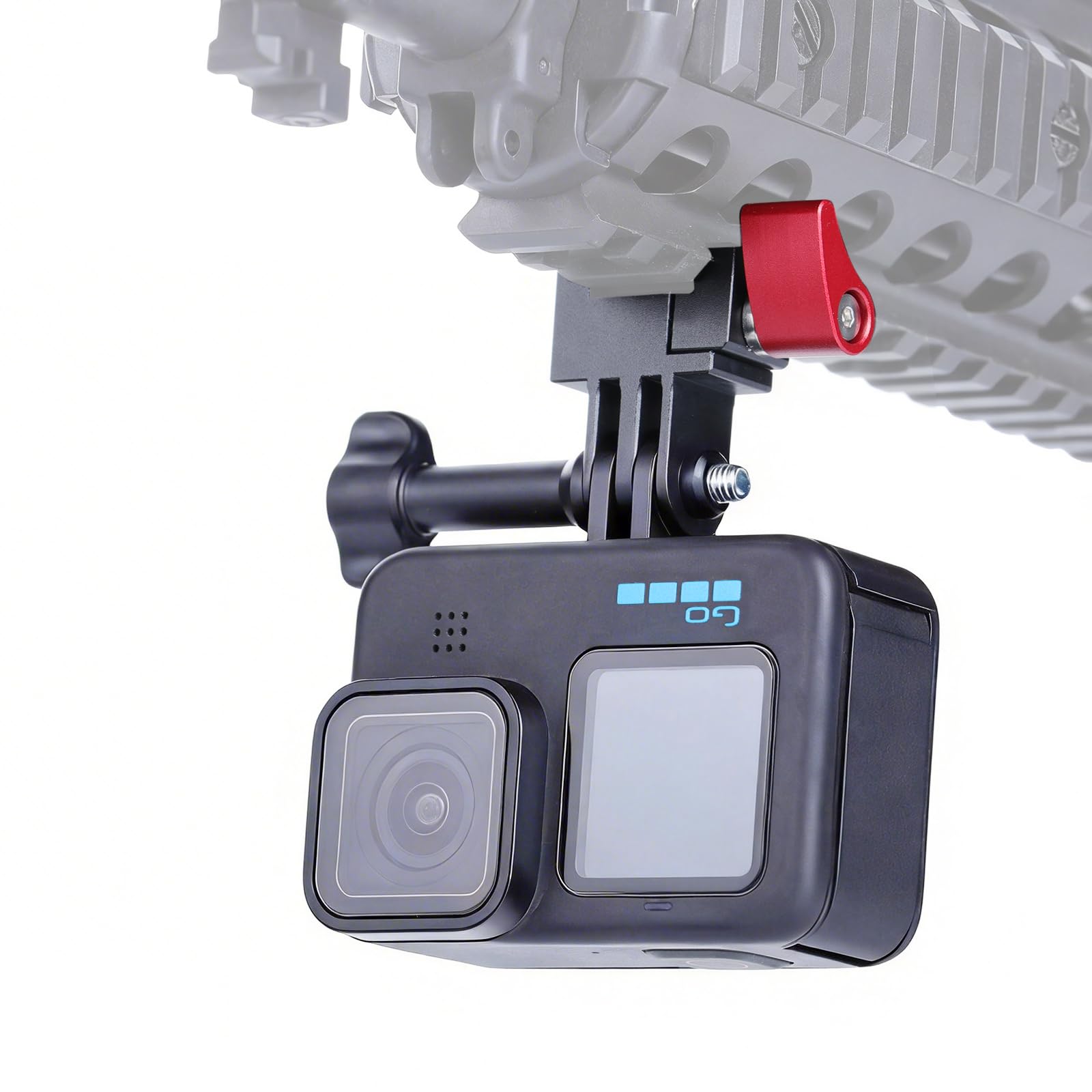 SEASKY GM03 Aluminum Metal Gun/Airsoft Picatinny Rail Mount Holder for Gopro Hero 13/12/11/10/9 DJI Action 6/5/4/3/2 Insta360 Ace Pro 2 Sports Camera Accessories Hunting POV/Vlog Wargame