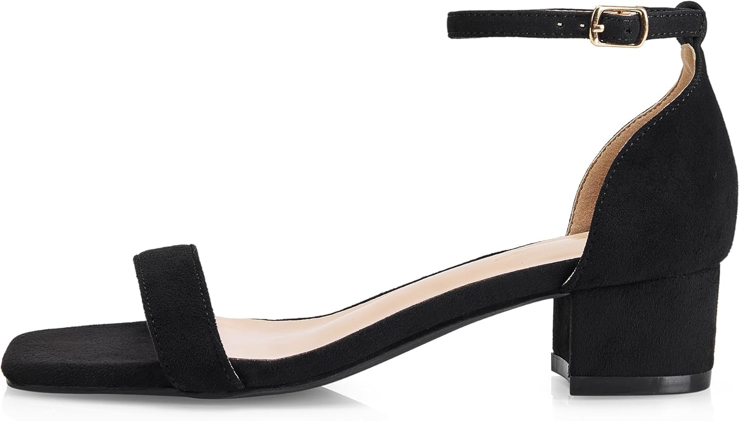 GENSHUO Low-chunk Heel Pump Sandals, Open toe 2 inches Block Chunky Dressy Ankle Strap Strappy Shoes for Women, Work Office Wedding Dates Party Dance - Image 4