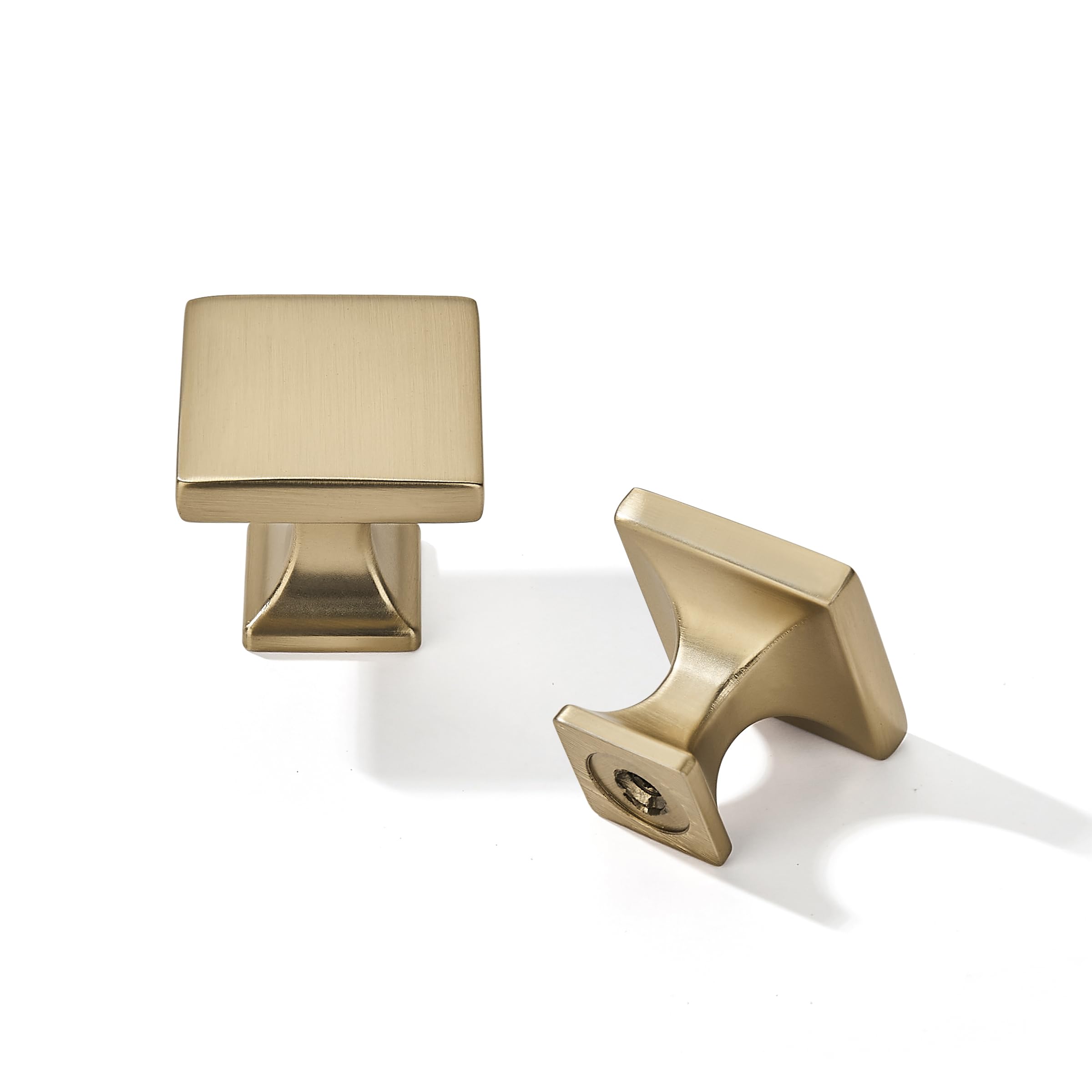 brushed brass 1-13/32 in (36 mm) cabinet knobs product photo