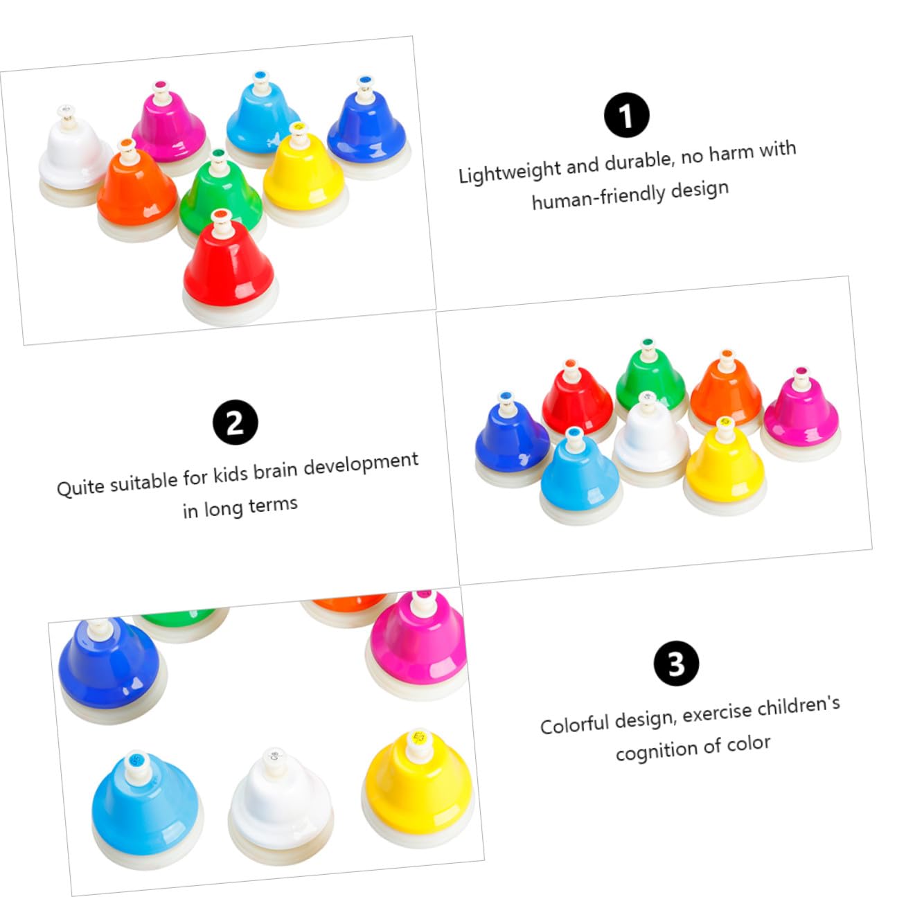 Campanello Musicale in Acciaio Inox a 8 Toni per Bambini | Gioco Educativo per Scuola Primaria, Set Leggero, per Ragazzi e Ragazze