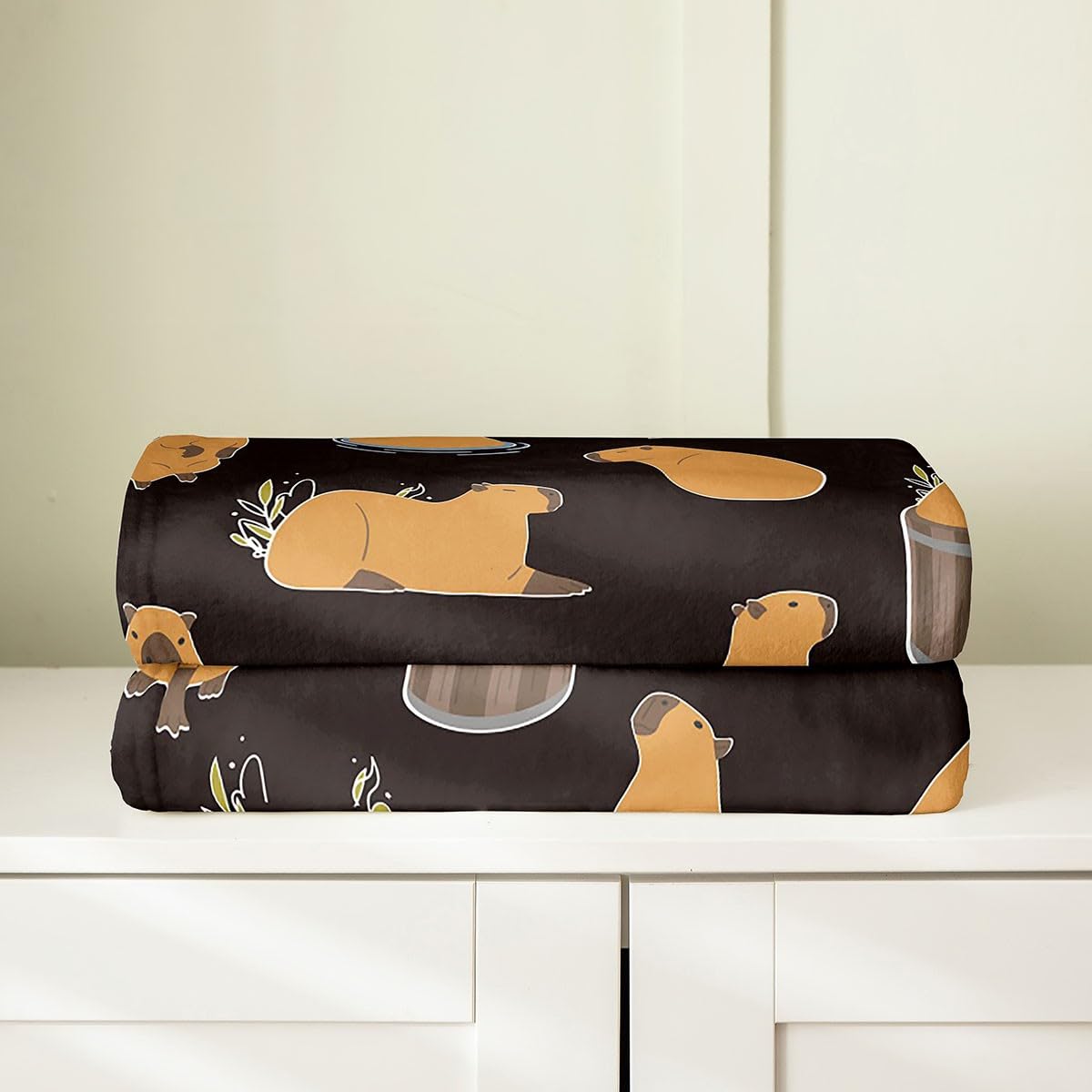 Dropshipful Capybara Decke – 127 X 152 Cm, Weiche Sherpa-Fleece-Decke Für Sofa & Bett