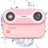 Mafiti Vízálló Digitális Fényképezőgép 48MP 1080P Full HD - 3m Vízmélységig, 10x Zoom, Rózsaszín, Búvárkodáshoz, Úszáshoz, Selfie-hez, 32GB  2