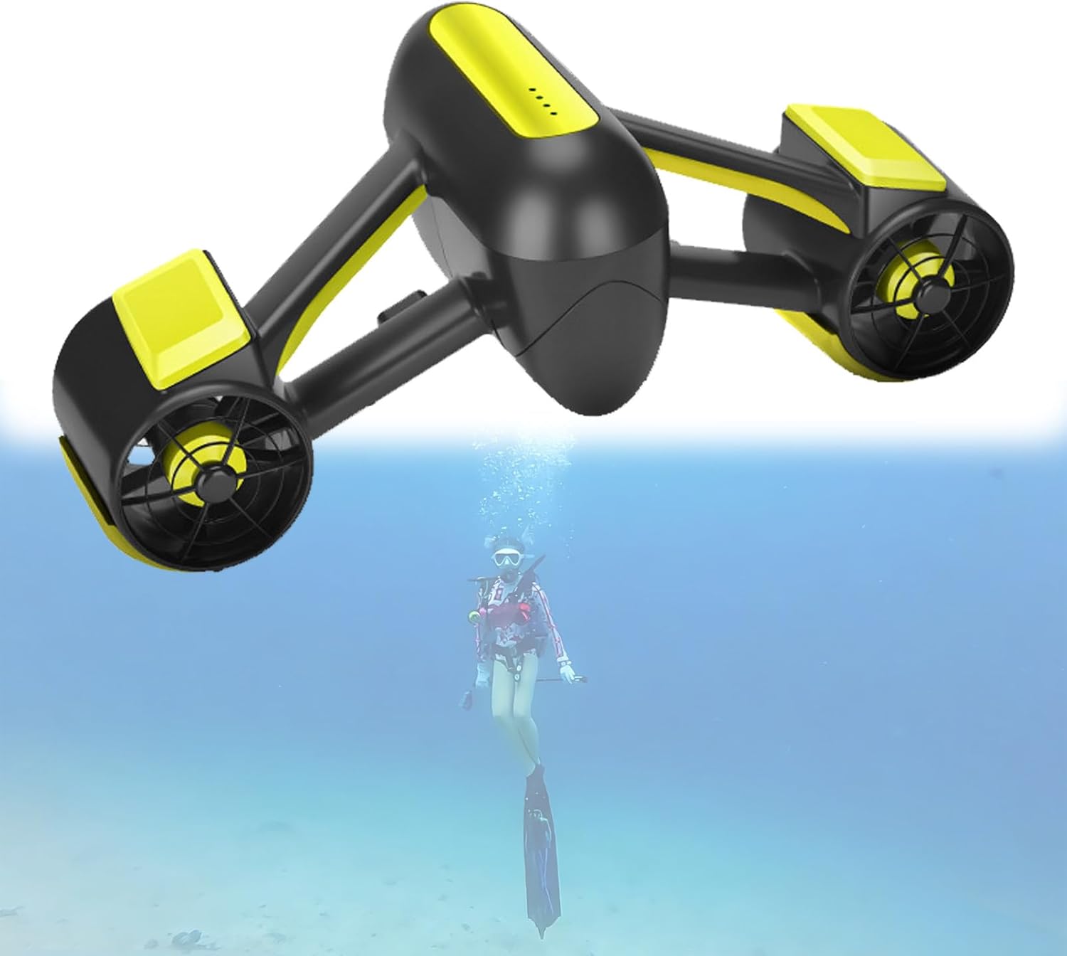 Smart Professional Underwater Scooter,Underwater Scooter for Adults,2 Gear Speed,164ft Pool Diving Snorkeling Water Scooter with Low Battery Alarm,for Pool, Diving