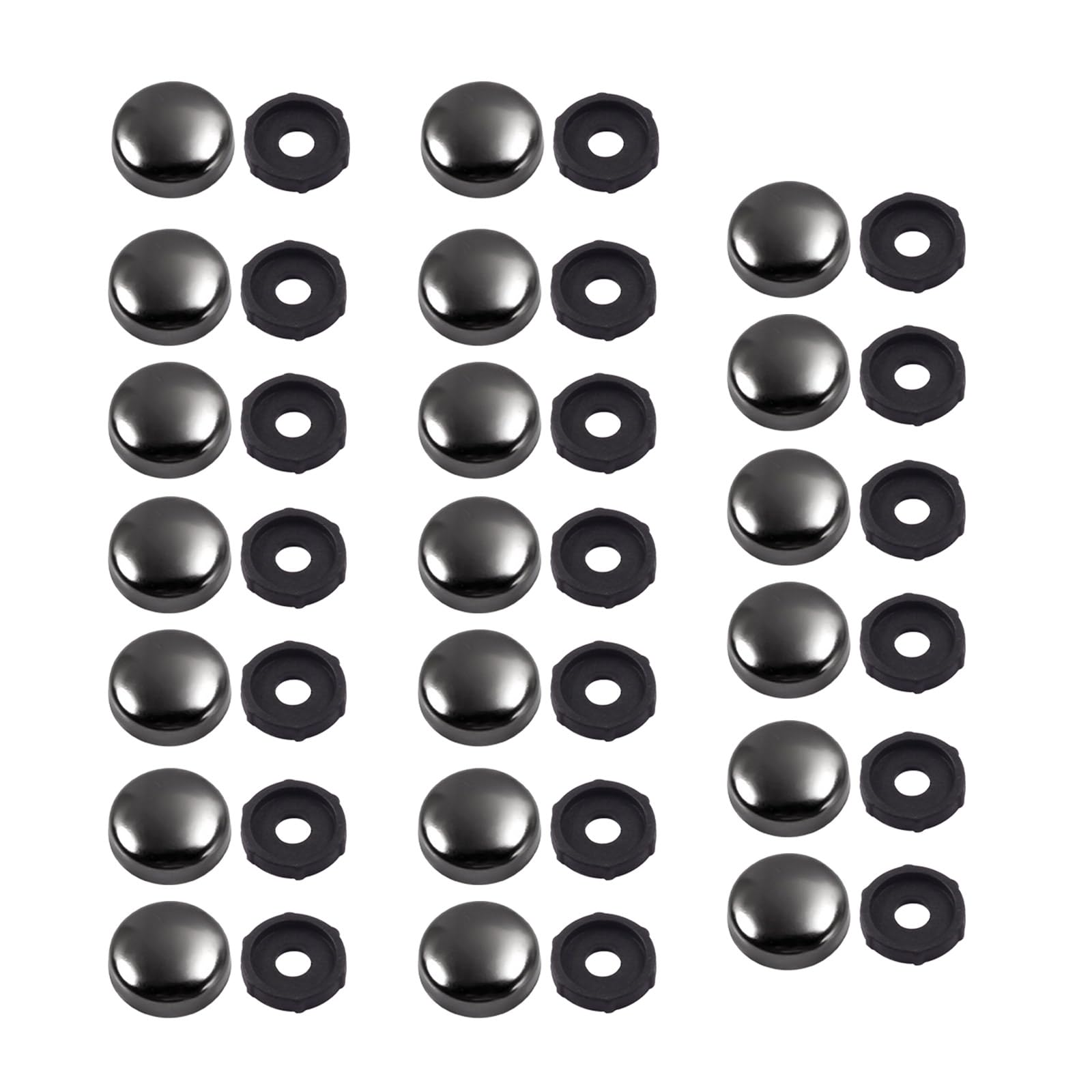 Fexxkg Black 20Pcs Decorative Nails Glass Fixing Screws Washers Screw Covers Glass Fixing Screws Caps Covers Fastener Enduring Washers