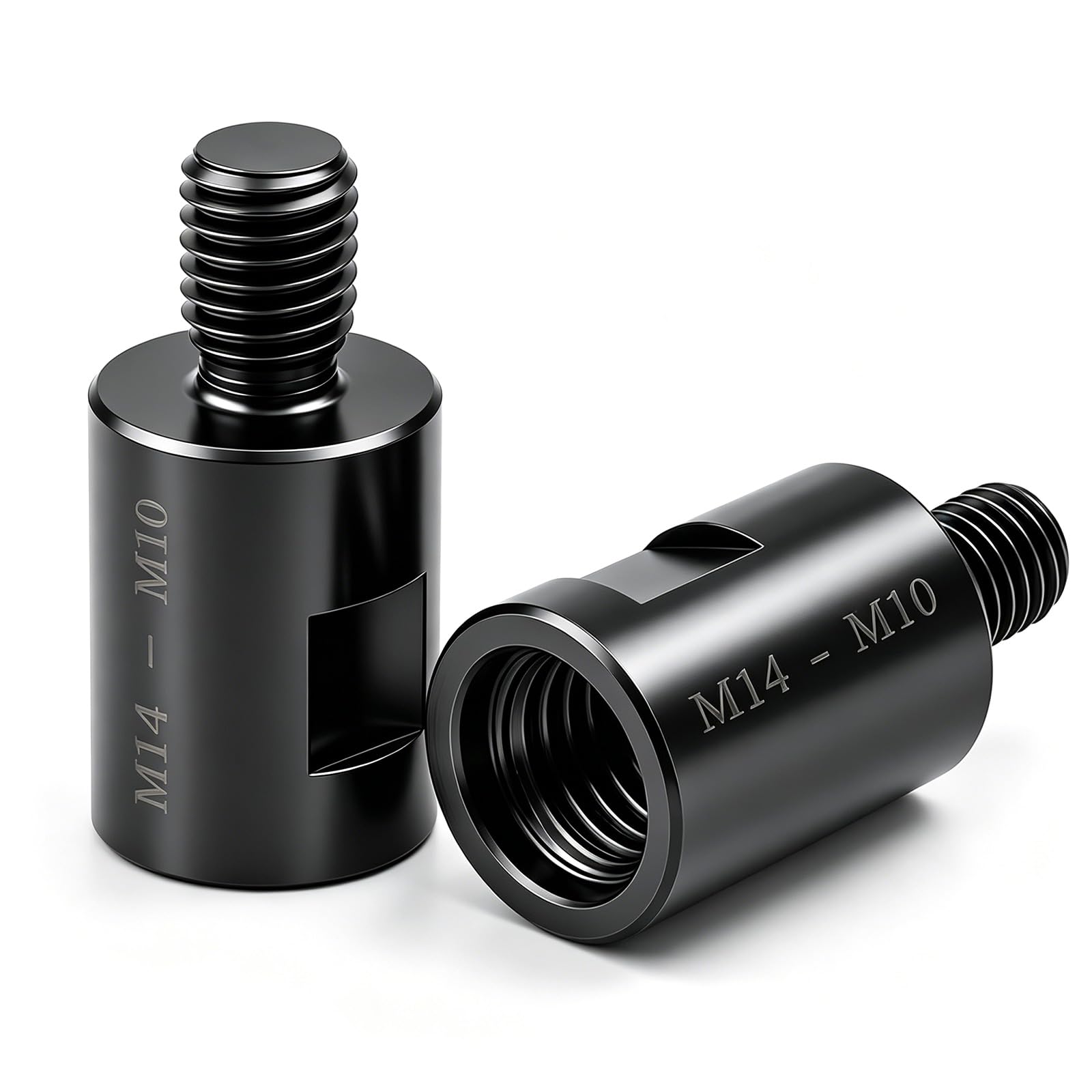YouXunGS 2 Pcs M14 Female to M10 Male Angle Grinder Adapter, Alloy Steel Thread Conversion Tool for Diamond Core Bits Polishing Pad Grinding Wheel