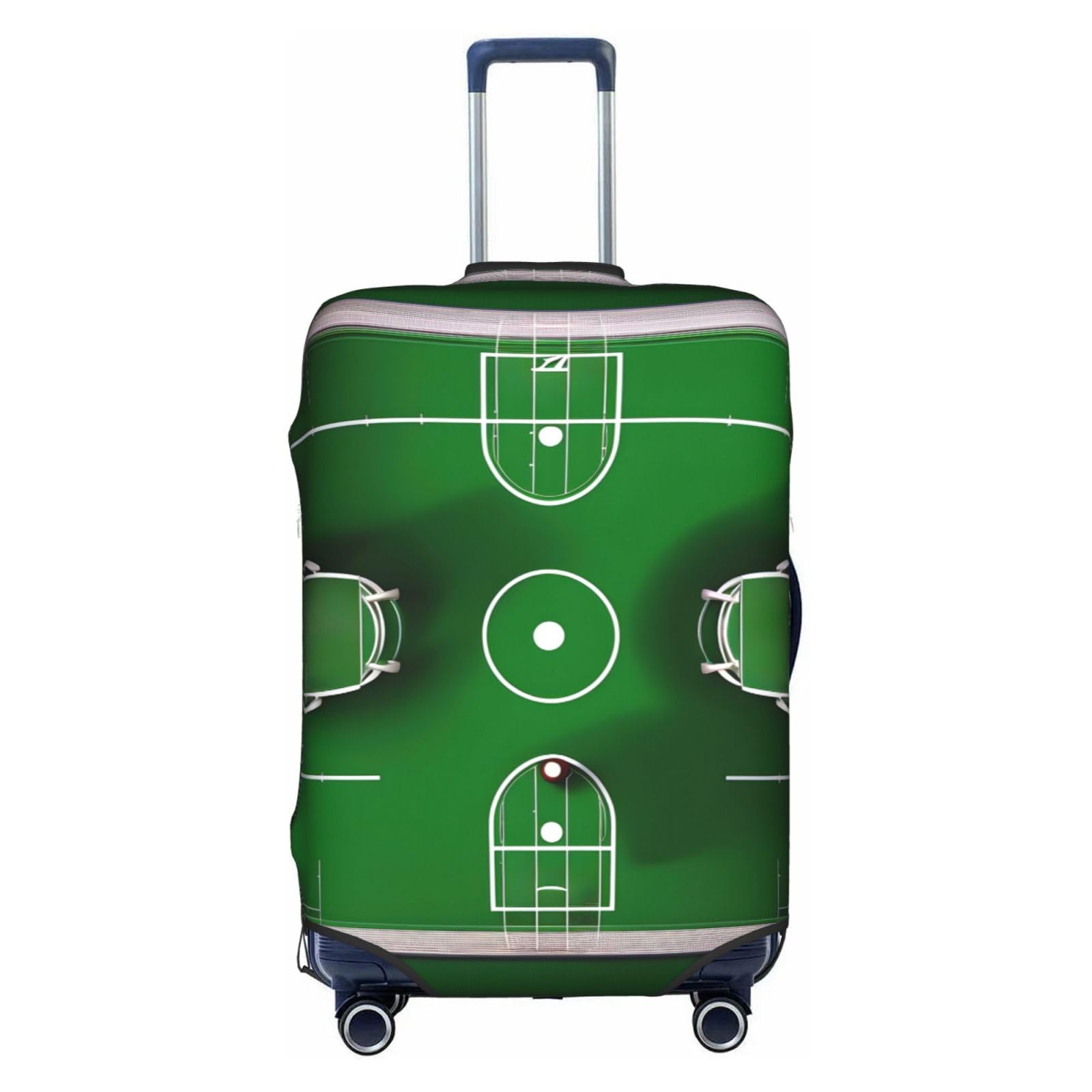 Housse de bagage terrain de football verte lavable et zippée pour valise de 45 à 81 cm