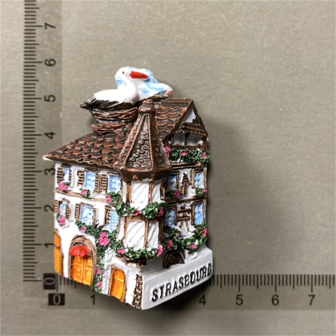 Aimant Frigo 3D Strasbourg - Souvenir Touristique En Résine, Fait Main - 7x8 Cm - Décoration Cuisine - 7