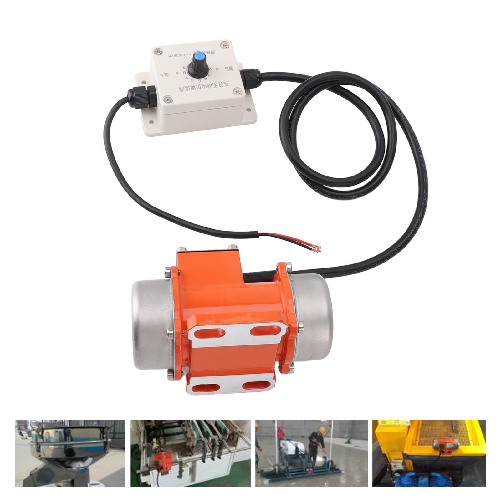 Motore Vibrante per Vibratore per Calcestruzzo, Motore Vibrante Senza Spazzole in Lega di Alluminio IP65 DC 24V per la Lavorazione dei Metalli (30W)