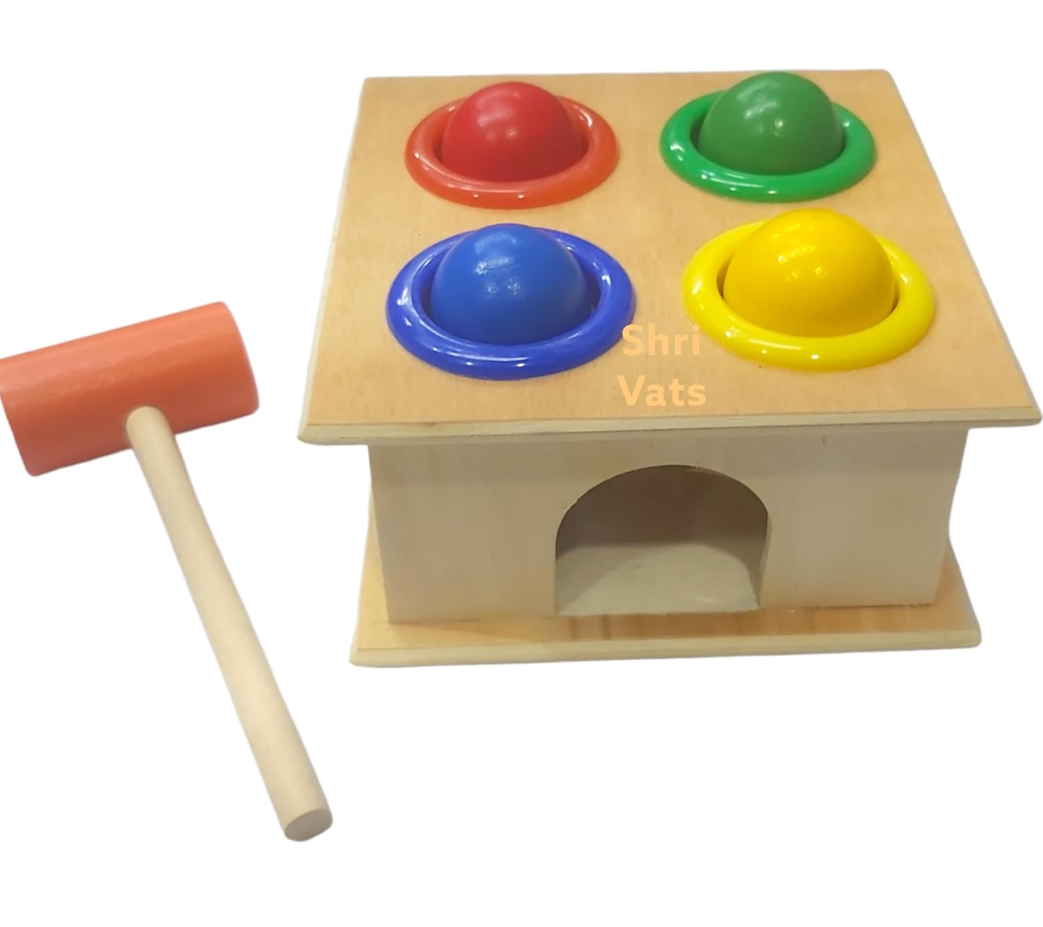 Buy Shri Vats Wooden Hammer Ball Knock Pounding Bench with Box Case