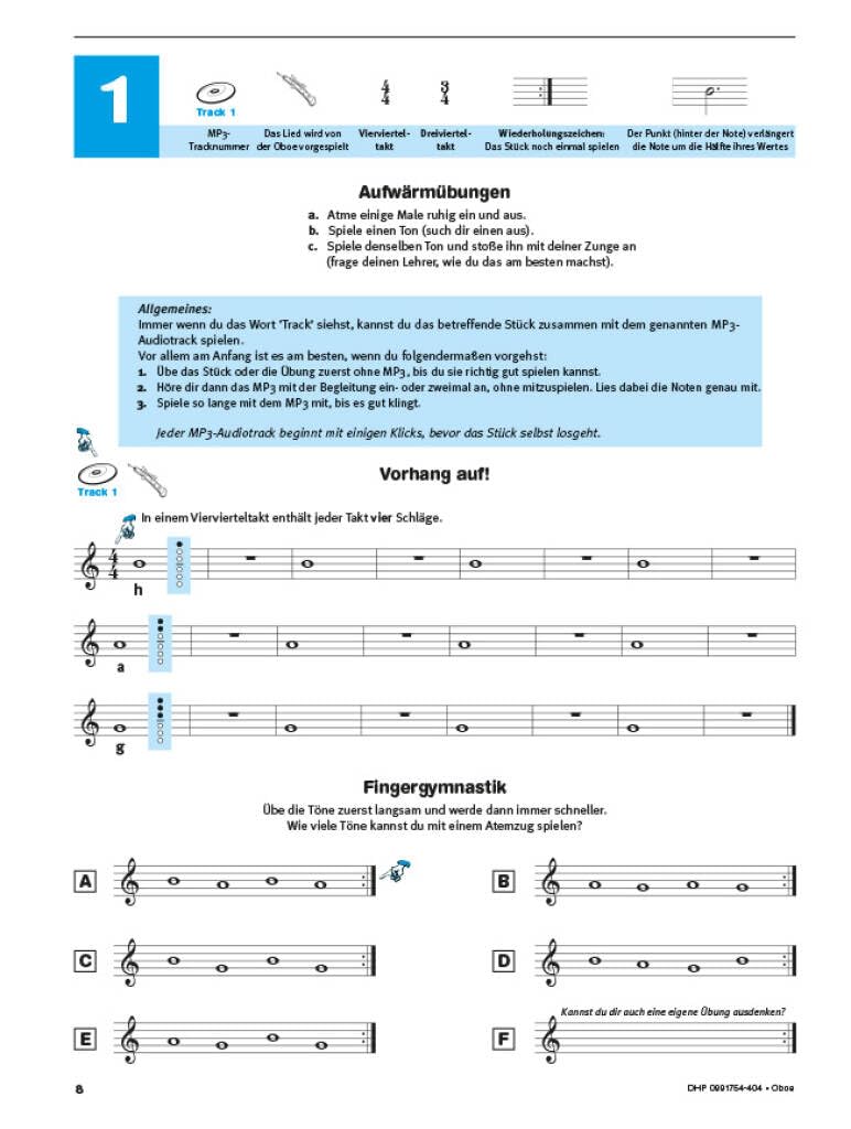 Hören, Lesen & Spielen - Schule für Oboe - Band 1 - mit Online-Audiotracks - Oboenschule (ISBN: 9789043166003) + hochwertiges Soundman Korkfett für Oboe