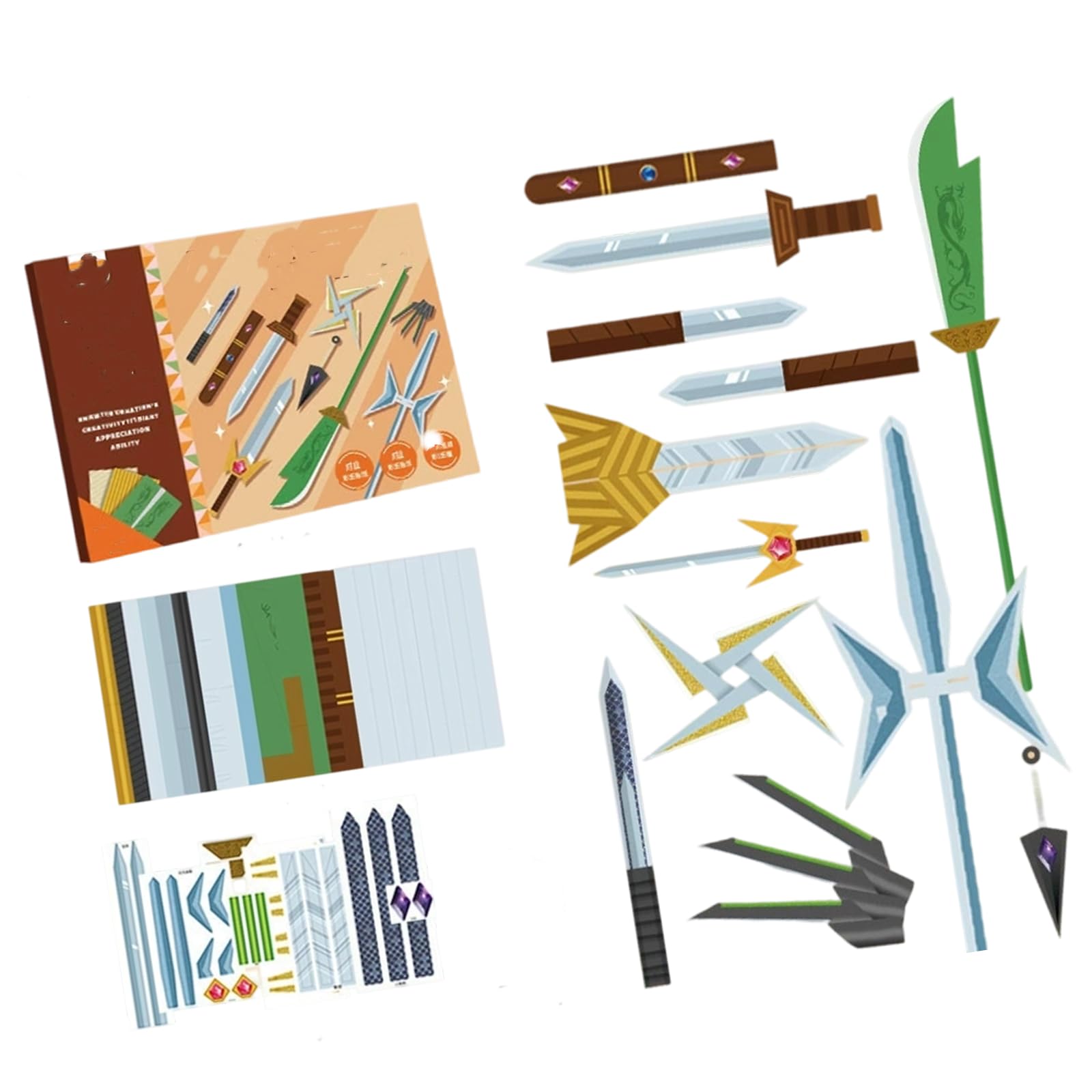 Shurhome Kids Paper Craft Safe Art Projects with Step-by-Step & Travel Storage Paper Art Set for Kids