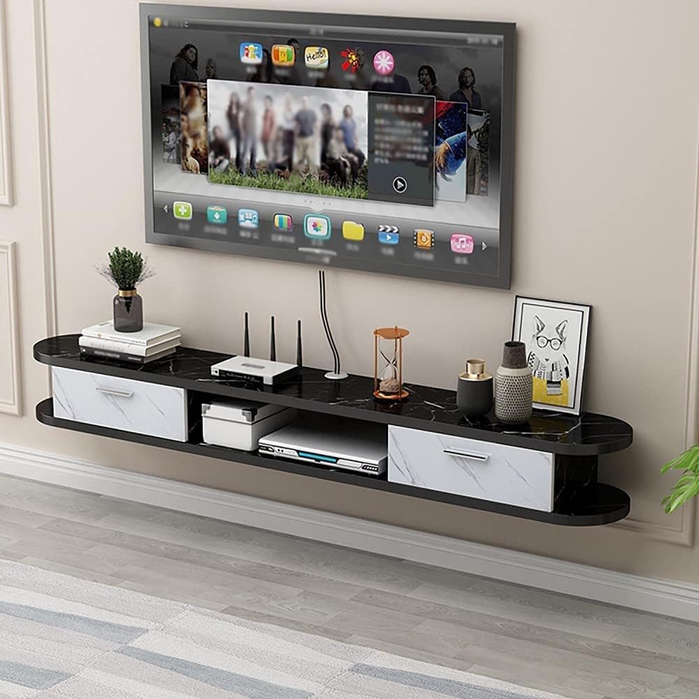 Qstf リビングルームベッドルームのテレビキャビネットの壁の背景装飾フレーム ルータラック セットトップボックス棚ウォールマウント Color C Size 140cm 7eyboolys1 アクセサリ Saddam Com Br