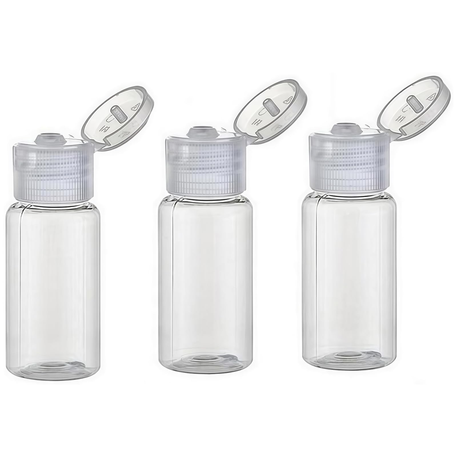 24PCS 15ml / 0.5oz Empty Clear Plastic Flip Cap Cosmetic Dispenser Bottle Container Vial Pot For Shampoo Lotions Emollient Water Shower Gel Emulsion